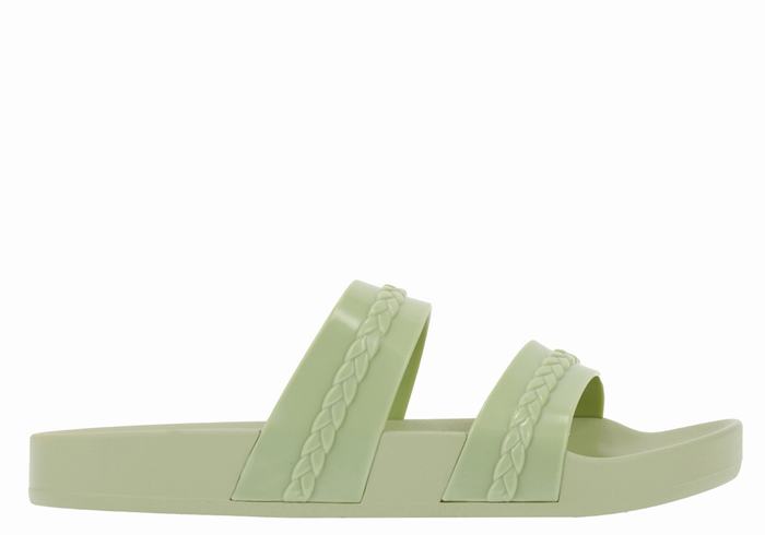 Green Ancient Greek Sandals Meli Women Slide Sandals | JCT895TH