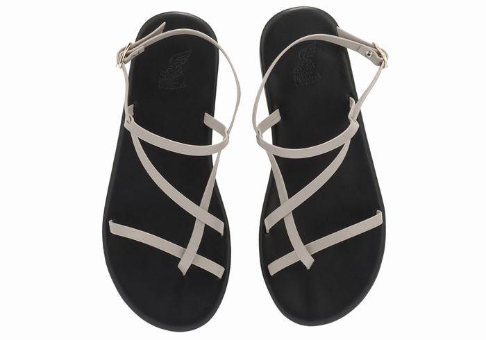 Grey Brown Ancient Greek Sandals Alethea Women Back-Strap Sandals | ZVP4154TE