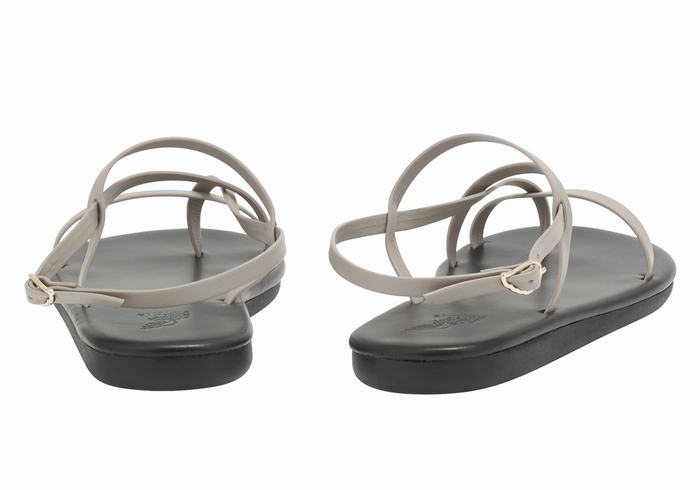 Grey Brown Ancient Greek Sandals Alethea Women Back-Strap Sandals | ZVP4154TE