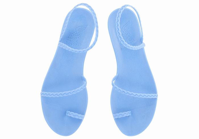 Light Blue Ancient Greek Sandals Eleftheria Women Braided Sandals | CEJ1536RM