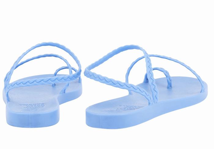 Light Blue Ancient Greek Sandals Eleftheria Women Braided Sandals | CEJ1536RM