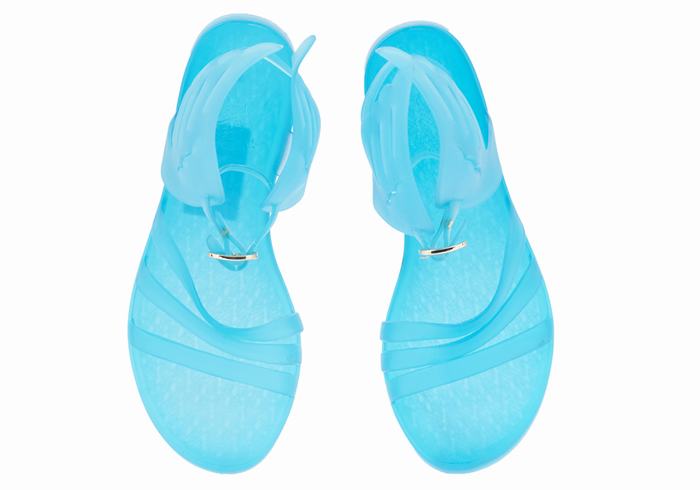 Light Blue Ancient Greek Sandals Ikaria Women Ankle Strap Sandals | BTL1167RQ