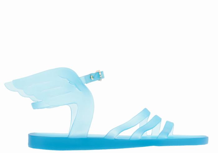 Light Blue Ancient Greek Sandals Ikaria Women Ankle Strap Sandals | BTL1167RQ