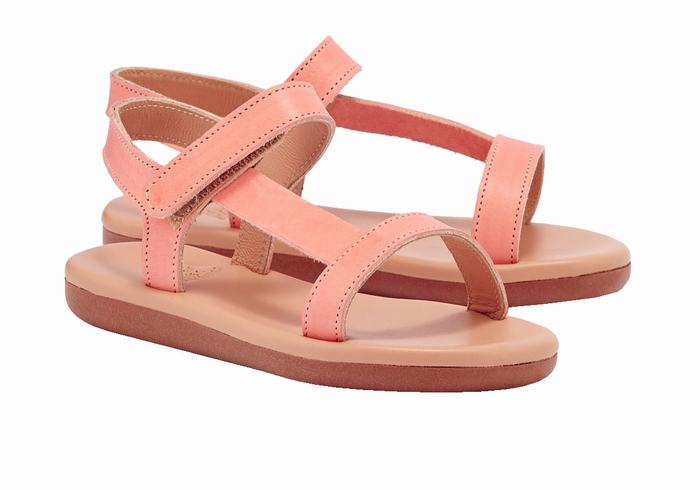 Pink Ancient Greek Sandals Little Iasonas Soft Kids' Casual Sandals | UXF656FF