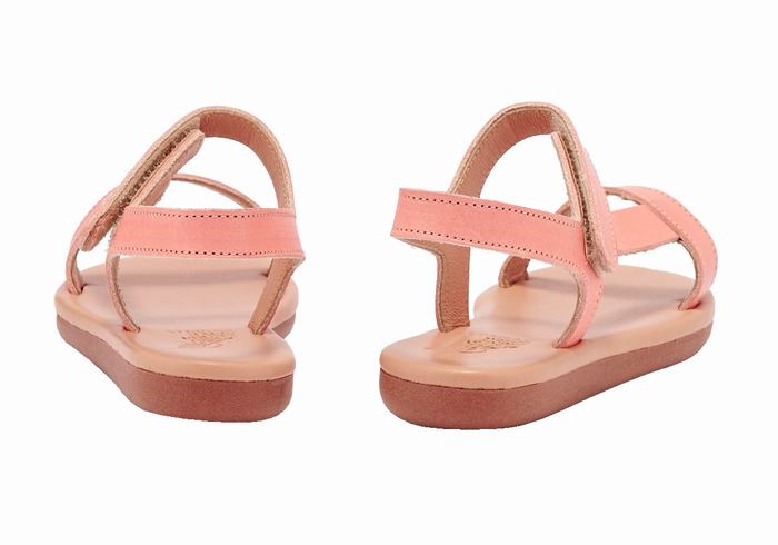 Pink Ancient Greek Sandals Little Iasonas Soft Kids' Casual Sandals | UXF656FF