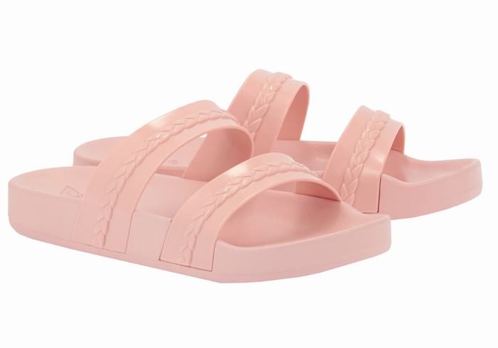 Pink Ancient Greek Sandals Meli Women Slide Sandals | HDA2447PP