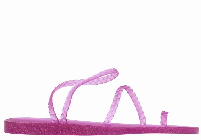 Purple Ancient Greek Sandals Eleftheria Women Braided Sandals | VTA1531XU