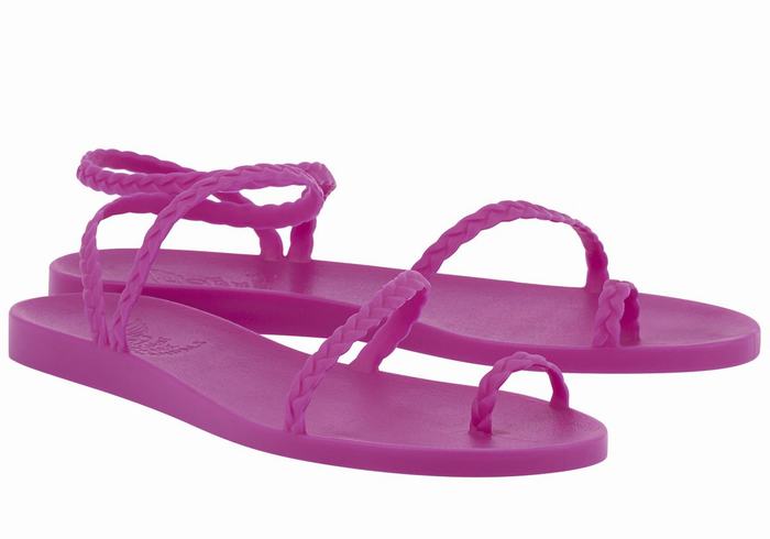 Purple Ancient Greek Sandals Eleftheria Women Braided Sandals | YEW9317YC