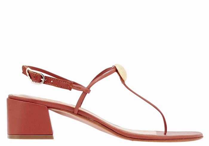 Red Ancient Greek Sandals Mistida Women Heeled Sandals | IKQ6535NZ