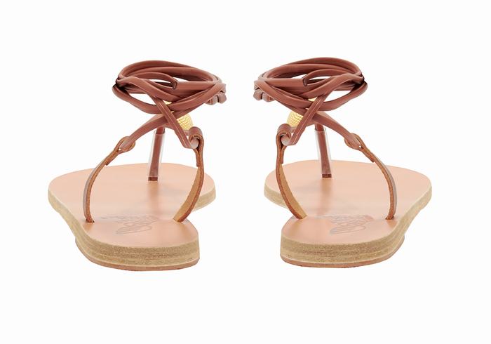 Red Ancient Greek Sandals Persephone Women Gladiator Sandals | YPJ414TG