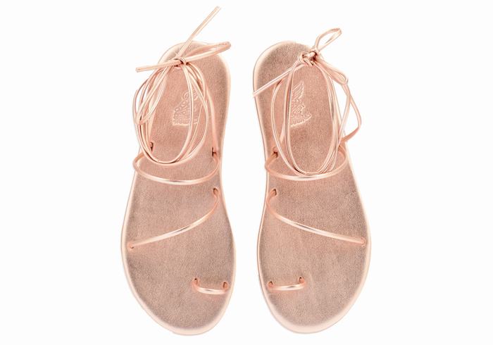 Rose Gold Ancient Greek Sandals Du Women Toe-Post Sandals | WRS536II