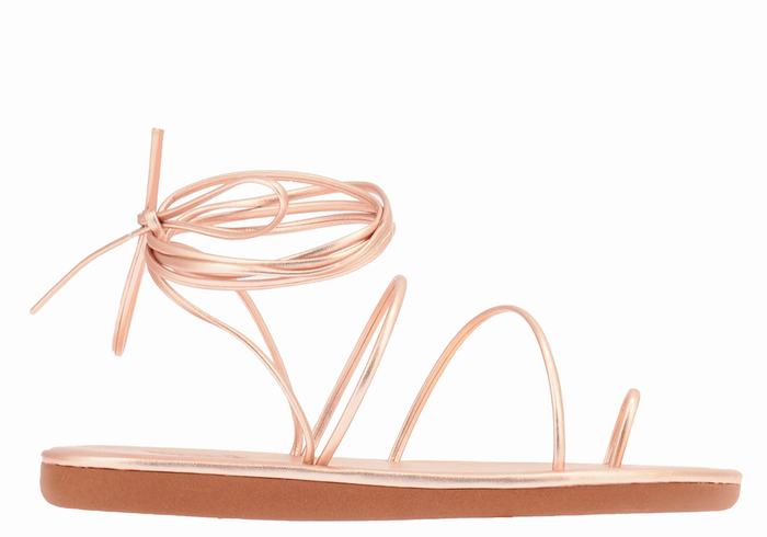 Rose Gold Ancient Greek Sandals Du Women Toe-Post Sandals | WRS536II