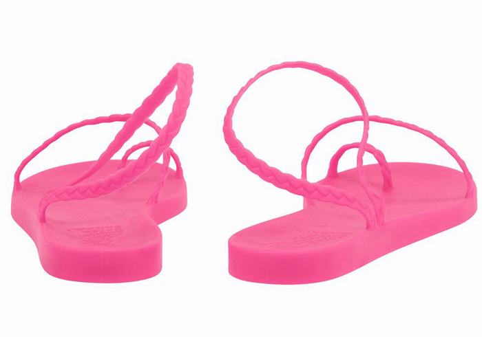 Rose Pink Ancient Greek Sandals Eleftheria Women Braided Sandals | QWL1129TP