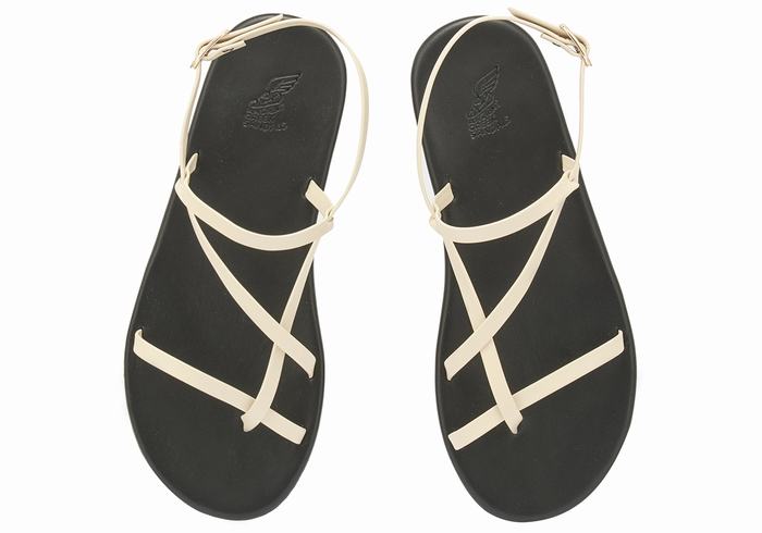 White Ancient Greek Sandals Alethea Women Back-Strap Sandals | YNN6389GL