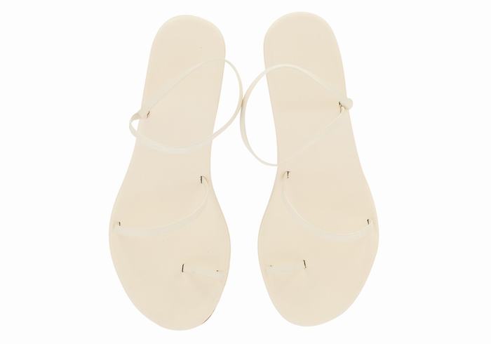 White Ancient Greek Sandals Chora Mid Women Wedge Sandals | EVJ801VF