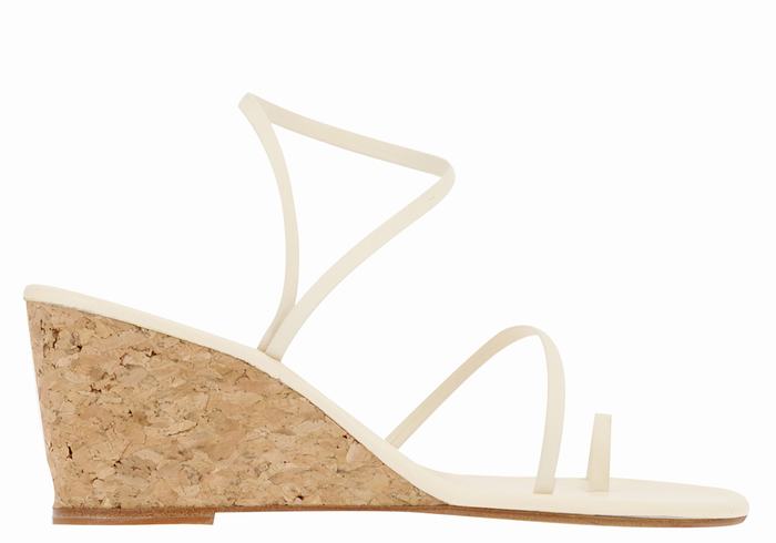 White Ancient Greek Sandals Chora Mid Women Wedge Sandals | EVJ801VF