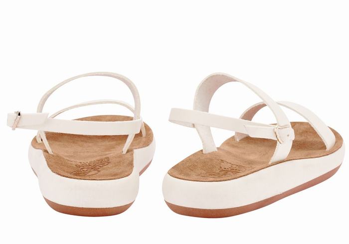 White Ancient Greek Sandals Clio Comfort Women Casual Sandals | HCG3355OT