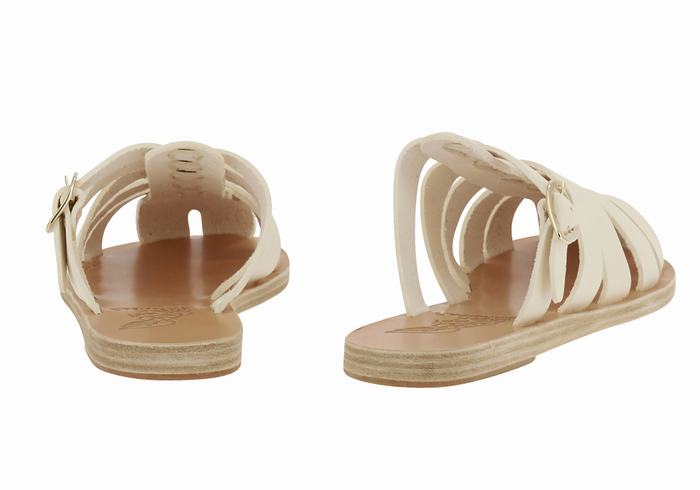 White Ancient Greek Sandals Cosmia Women Fisherman Sandals | ZSA3789UE