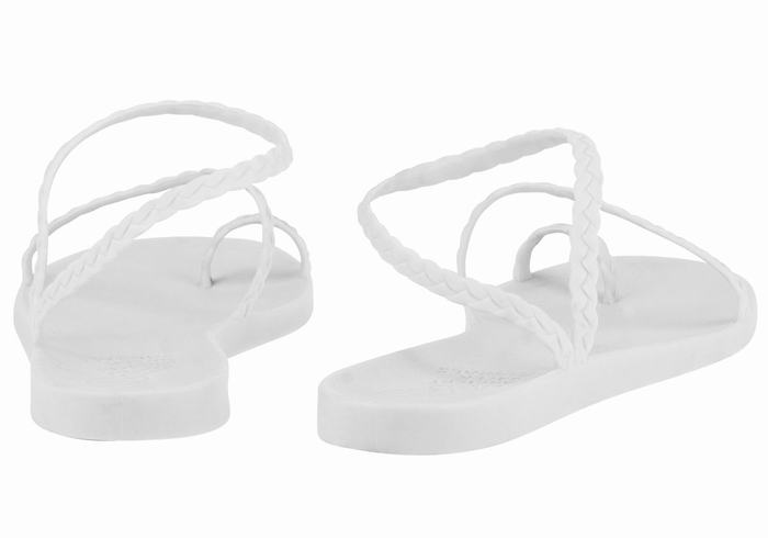 White Ancient Greek Sandals Eleftheria Women Braided Sandals | UWO5070GB