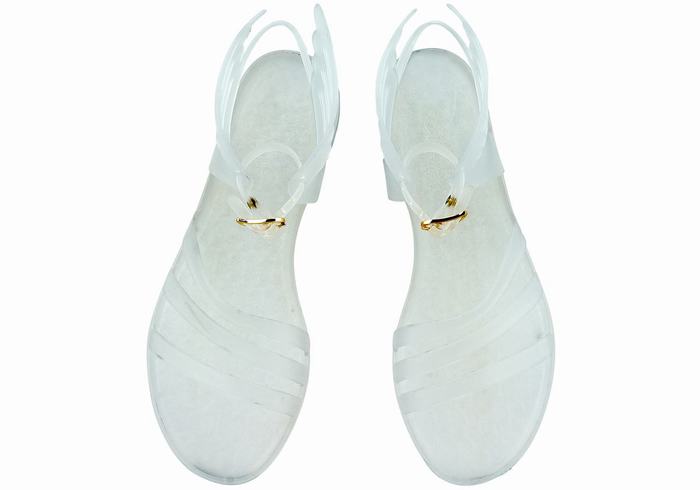 White Ancient Greek Sandals Ikaria Women Ankle Strap Sandals | SGB6596CG