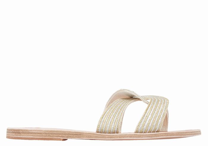 White Ancient Greek Sandals Kore Of Berlin Women Slide Sandals | TQZ602EU