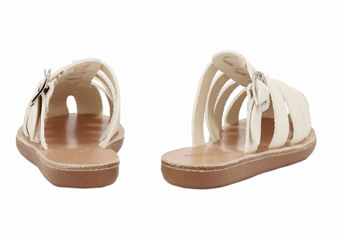 White Ancient Greek Sandals Little Cosmia Soft Kids' Fisherman Sandals | IGH790FG