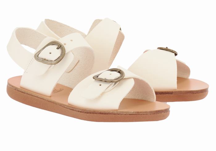 White Ancient Greek Sandals Little Irini Soft Kids' Casual Sandals | RTH4325IJ