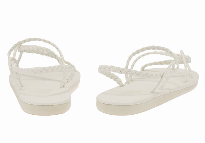 White Ancient Greek Sandals Maya Women Braided Sandals | BDL6540ZK