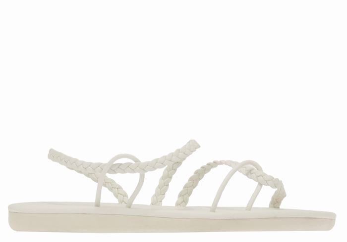 White Ancient Greek Sandals Maya Women Braided Sandals | BDL6540ZK