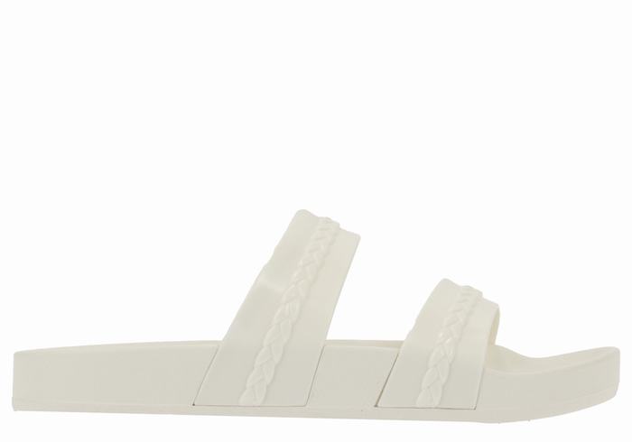 White Ancient Greek Sandals Meli Women Slide Sandals | TPD1230DF