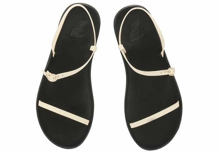 White Ancient Greek Sandals Niove Women Back-Strap Sandals | KNI7099CP