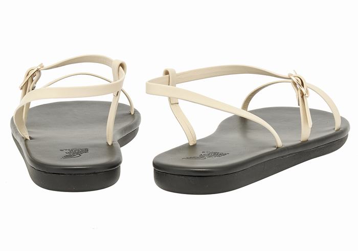 White Ancient Greek Sandals Niove Women Back-Strap Sandals | KNI7099CP