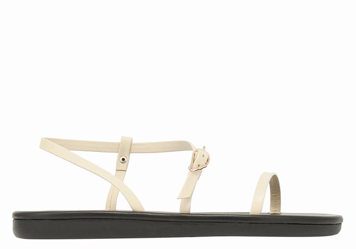 White Ancient Greek Sandals Niove Women Back-Strap Sandals | KNI7099CP