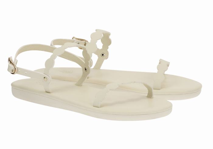 White Ancient Greek Sandals Orion Women Back-Strap Sandals | EBQ1558RE