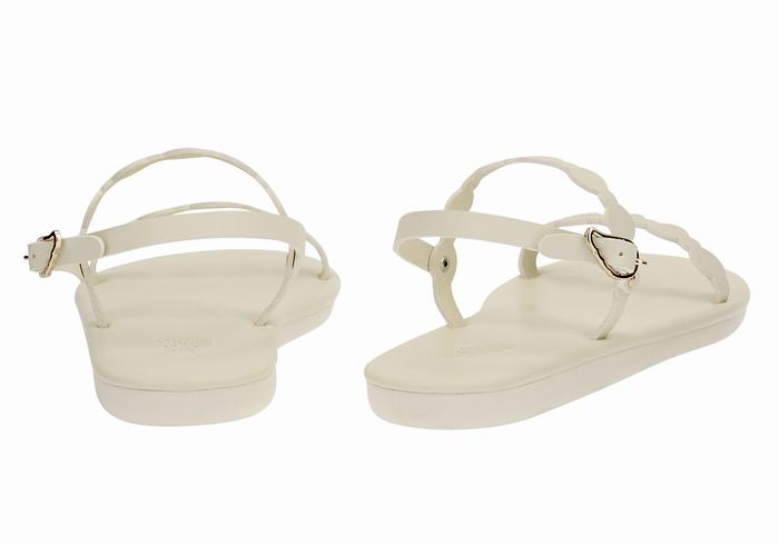 White Ancient Greek Sandals Orion Women Back-Strap Sandals | EBQ1558RE