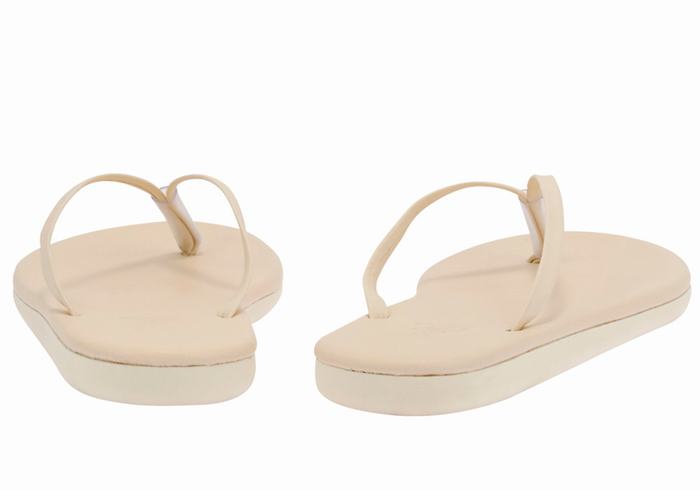 White Ancient Greek Sandals Saionara Women Flip Flops | CGK2287EX